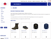 Tablet Screenshot of fashiondealstrading.com